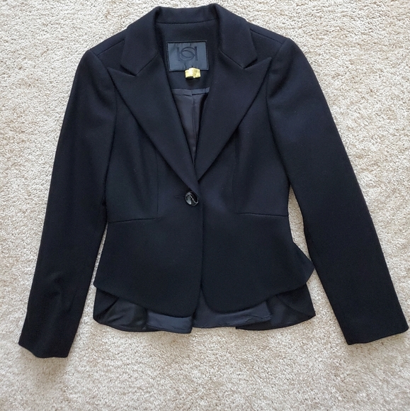 bebe Jackets & Blazers - Black Peplum BEBE Blazer Jacket Sz 4